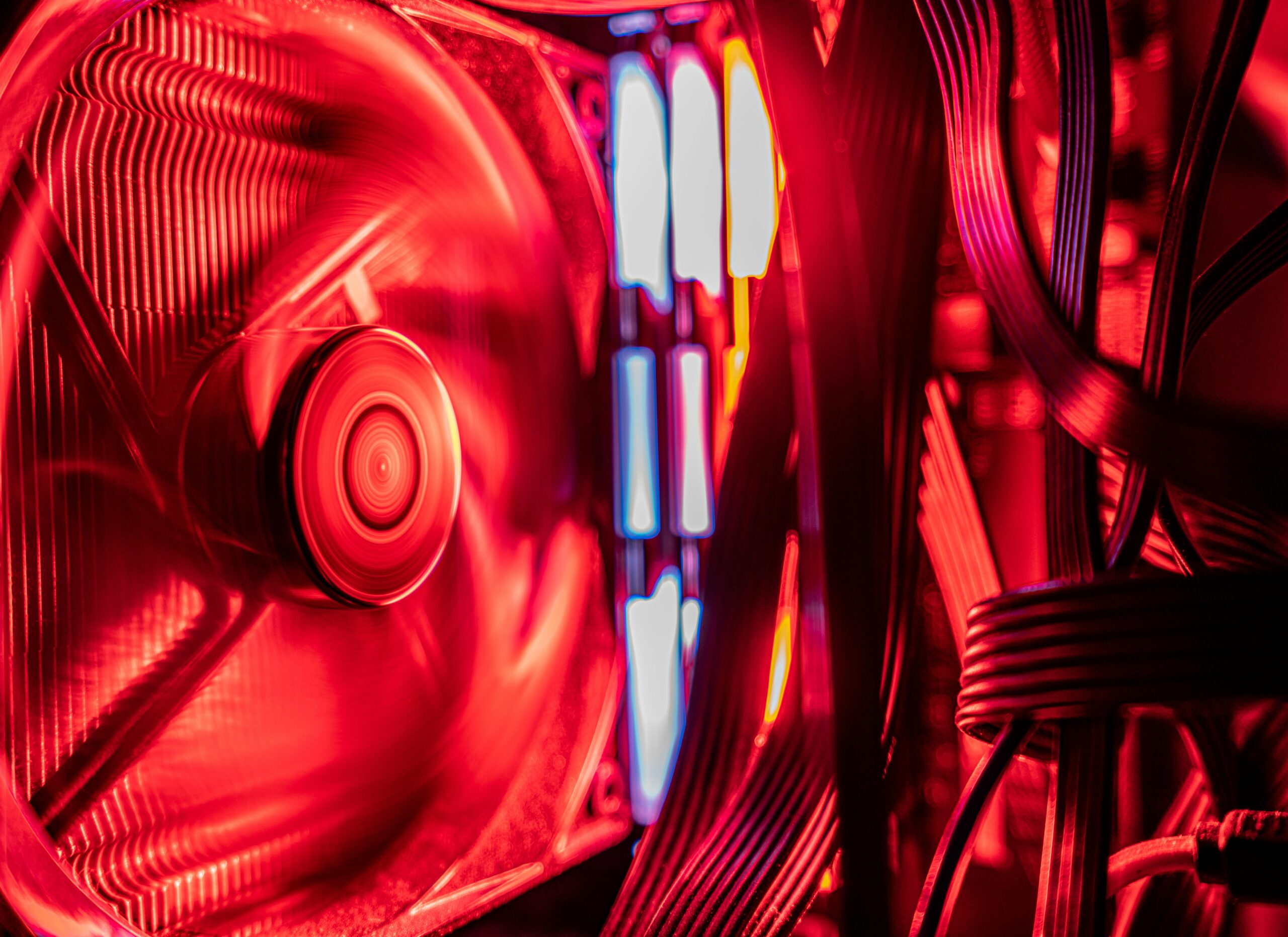 Inside a gaming computer